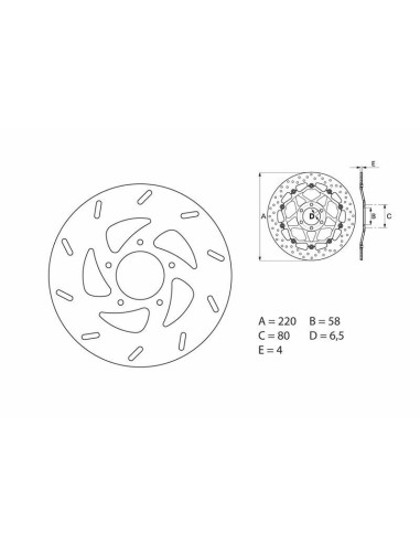 BREMBO Serie Oro Round Fixed Brake Disc