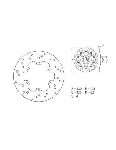 Disc de frana BREMBO Oro Fix - 68B40738