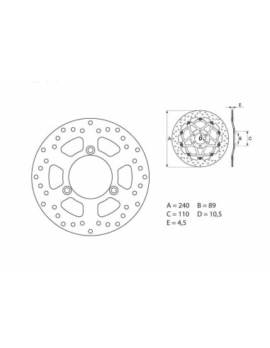 BREMBO Serie Oro Round Fixed Brake Disc