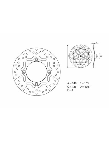 Disc de frana BREMBO Oro Fix - 68B40775