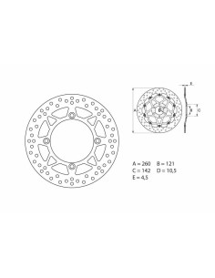 Disc de frână BREMBO Oro...