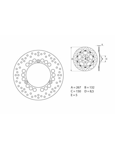 Disc de frână BREMBO Oro Fix - 68B407C4