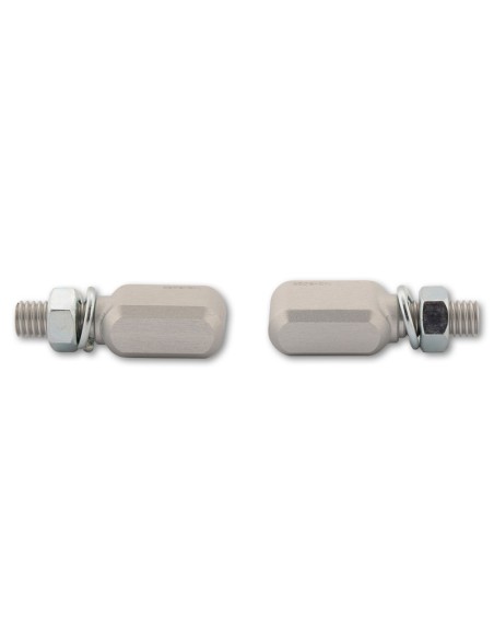 HIGHSIDER Pro Little Bronx LED Indicator Body  Silver / Lens Smoked (Pair), Front & Rear