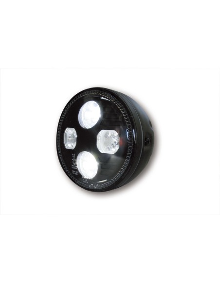 HIGHSIDER pro 5 3/4 Inch Headlight Atlanta LED Black E-Approved (1pc)