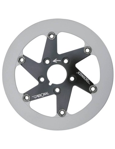 BERINGER Aeronal Stainless Steel Floating Brake Disc - Black Y10LDBI