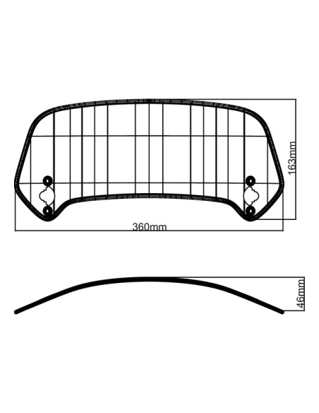 Spoiler de schimb MRA X-Creen Touring XCTA - Transparent
