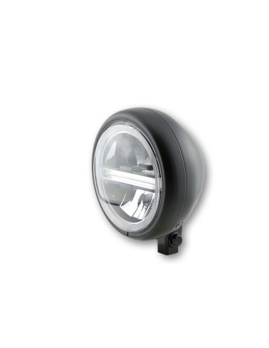 HIGHSIDER 5 3/4" LED Headlight Pecos Type6 With TFL, Black Matt