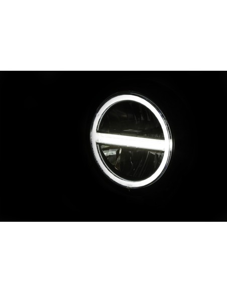 HIGHSIDER 5 3/4" LED Headlight Pecos Type6 With TFL, Black Matt