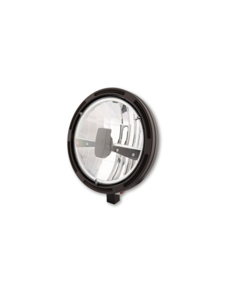 HIGHSIDER pro 7 Inch Main Headlight Frame-R1 Type 3 LED Black Bottom Mounting, E-Approved (1pc)