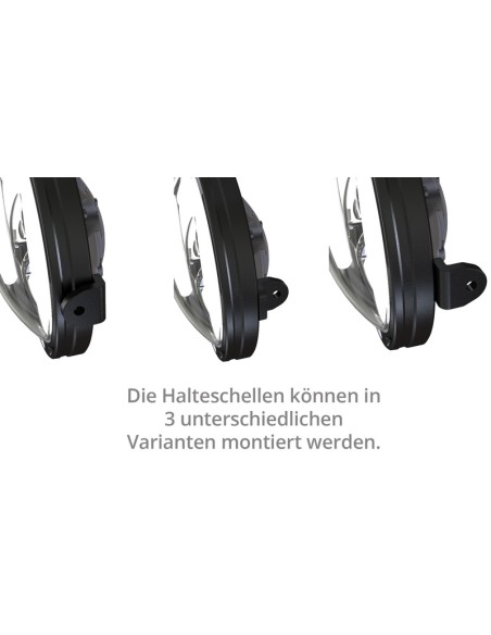 HIGHSIDER 7" LED Main Headlight Frame-R1 Type4, Black, Lateral Mounting