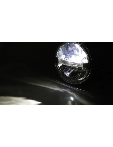 HIGHSIDER 7" LED Main Headlight Frame-R1 Type4, Black, Lateral Mounting