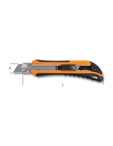 BETA 1771MB Utility Knife 18mm with 6 spare Blades