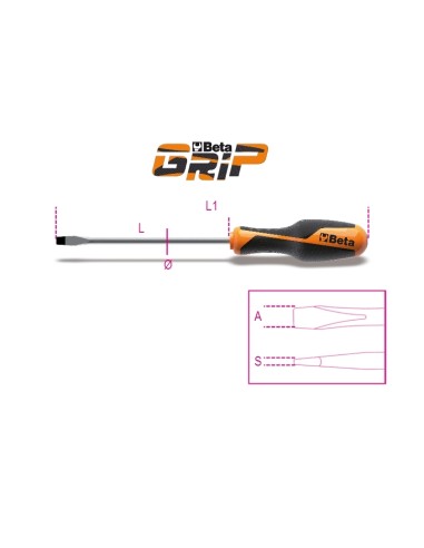 BETA Slotted Head Screwdriver 3,5x75mm