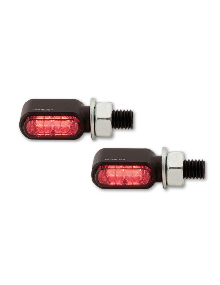 HIGHSIDER pro Little Bronx LED Taillight/Indicator Black/Smoke 3in1, CNC, E-Approved (Pair)