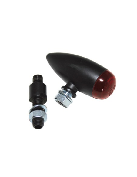 HIGHSIDER LED Taillight Micro-Bullet, Black, Red