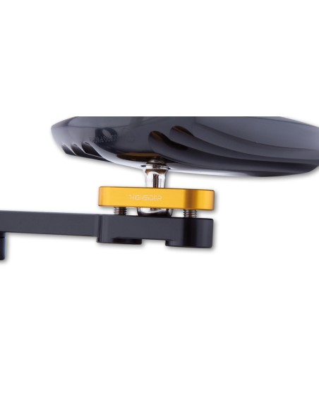 HIGHSIDER pro Bar End Mirror Wave Black/Gold (Pair)