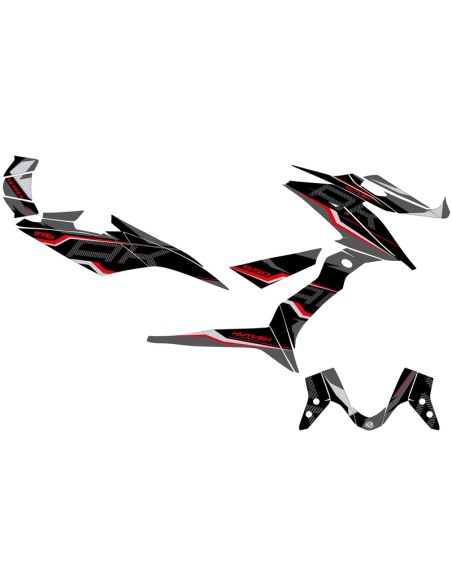 KUTVEK Energy Graphic Kit Black/Red Kymco AK 550