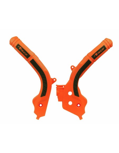RACETECH Bi-material Frame Guard Orange/Black