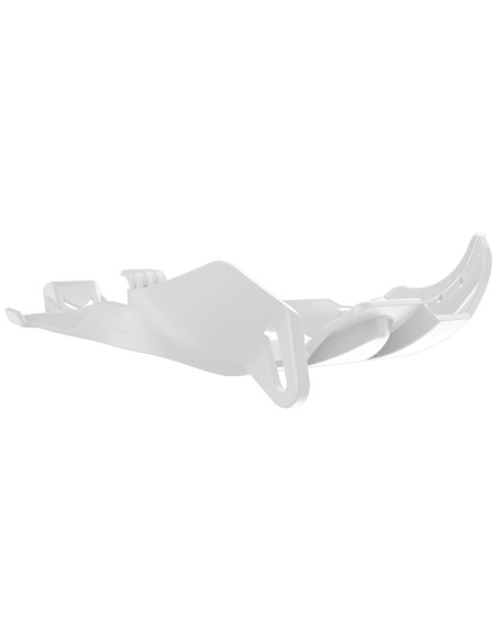Placă de protecție POLISPORT Fortress cu protecție pentru legături - HDPE KTM/Husqvarna Alb