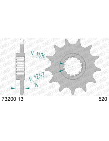 AFAM Steel Standard Front Sprocket 73200-520