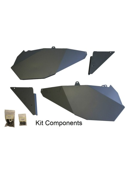 DRAGONFIRE Aluminium Door panel + mounting kit - Black Polaris