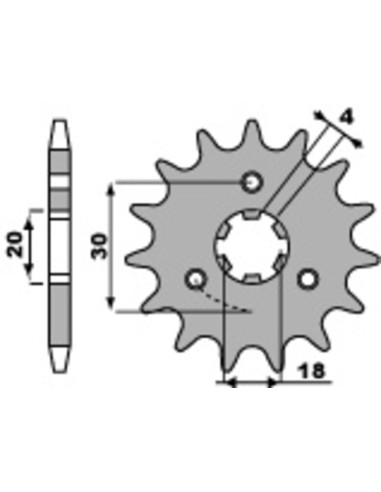 PBR Steel Standard Front Sprocket 2056 - 520