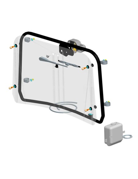 SARRAZIN Front Windshield Polycarbonate with Wiper Polaris Ranger
