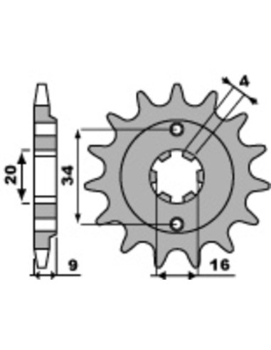 PBR Steel Standard Front Sprocket 2062 - 520