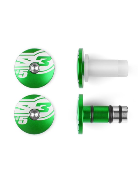 S3 End 5 Bar Ends Ø14mm Green
