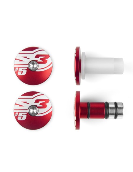 S3 End 5 Bar Ends Ø14mm Red