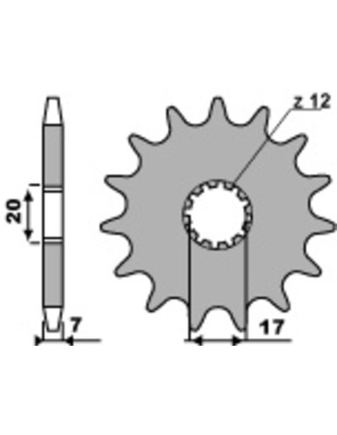 PBR Steel Standard Front Sprocket 2064 - 428