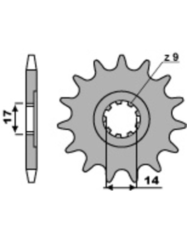 PBR Steel Standard Front Sprocket 210 - 428