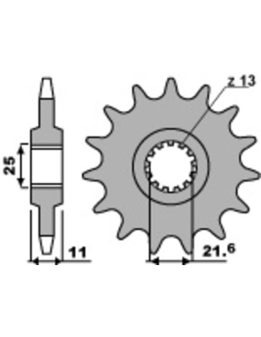 PBR Steel Standard Front Sprocket 2142 - 525