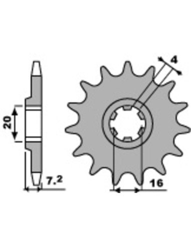 PBR Steel Standard Front Sprocket 413 - 420