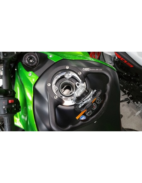 A-SIDER Black Edition Mâner rezervor 4 șuruburi Kawasaki negru