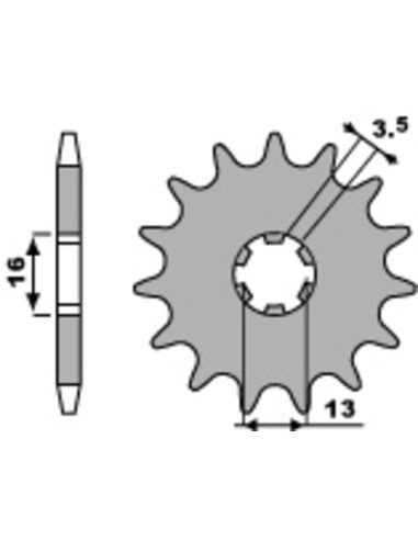 PBR Steel Standard Front Sprocket 415 - 420