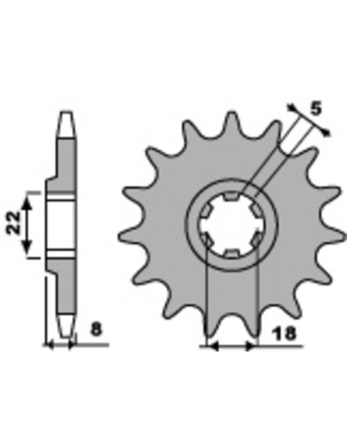 PBR Steel Standard Front Sprocket 431 - 520