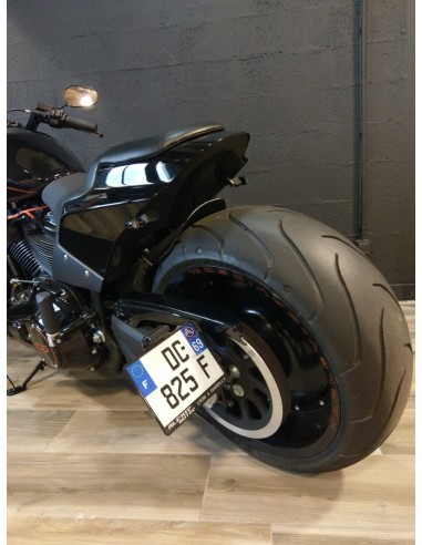 ACCESS DESIGN Suport lateral pentru plăcuță de înmatriculare Negru Harley Davidson FX DR 114