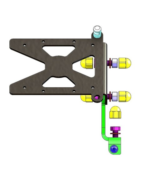 ACCESS DESIGN Suport lateral pentru plăcuță de înmatriculare Negru Ducati Scrambler 800