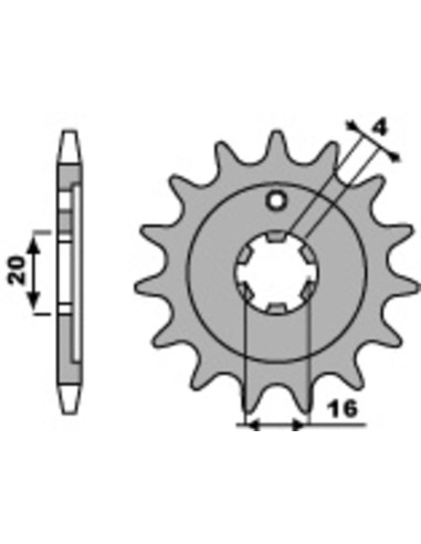 PBR Steel Standard Front Sprocket 555 - 428