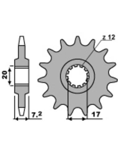 PBR Steel Standard Front Sprocket 600M - 420