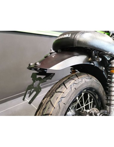 ACCESS DESIGN Suport plăcuță de înmatriculare Negru Kawasaki W800