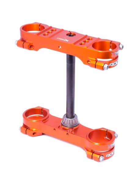 XTRIG ROCS Tech Triple Clamp Orange 22mm offset