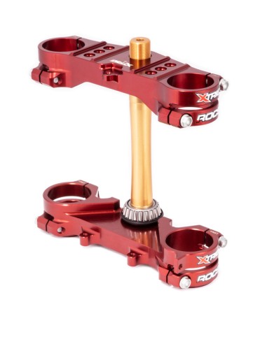 XTRIG Rocs Tech Triple Clamp Orange 25mm offset Roșu