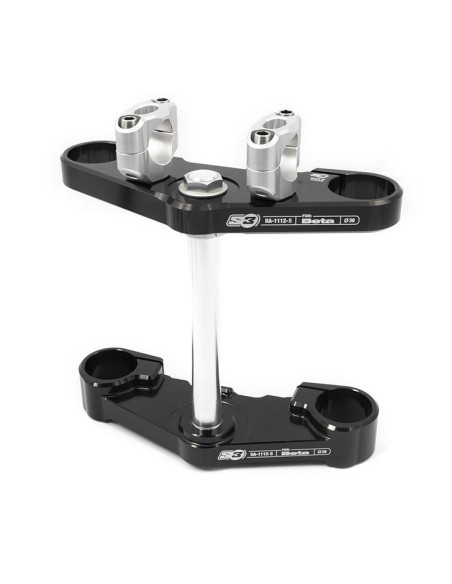 Furcă S3 Triple Clamp Ø39mm Black Beta Evo Tech