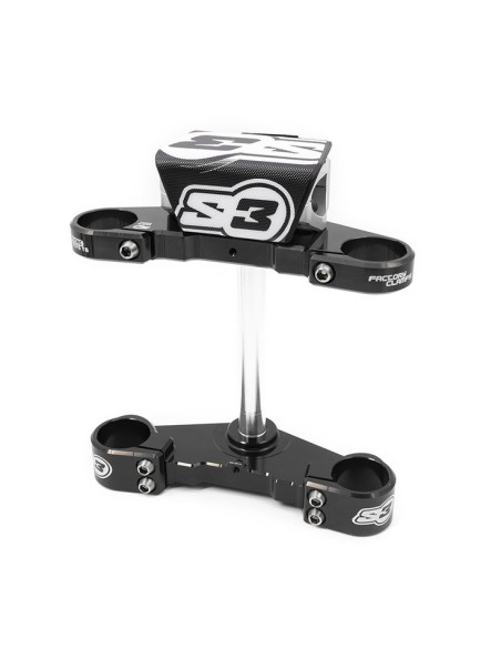 Furcă S3 Triple Clamp Ø39mm Black Beta Evo Tech