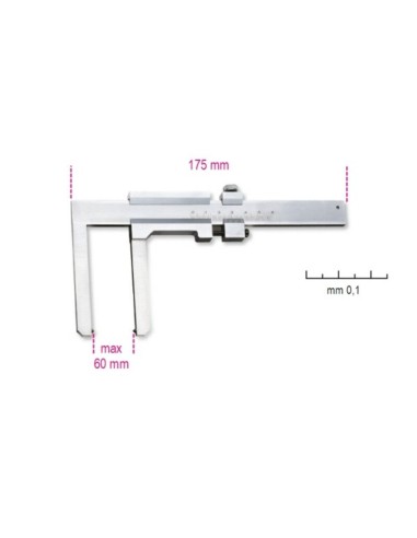 BETA Sliding Gauge for Brake Disc - Reading to 0.1 mm