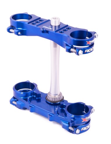 XTRIG Rocs Tech Triple Clamp Blue 25mm offset Yamaha YZ125
