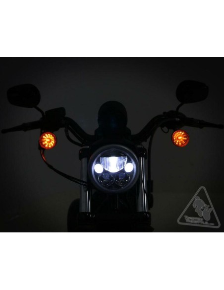 DENALI M5 LED Headlight Ø145mm Black Chrome