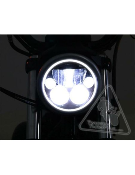 DENALI M7 LED Headlight Ø177mm Black Chrome